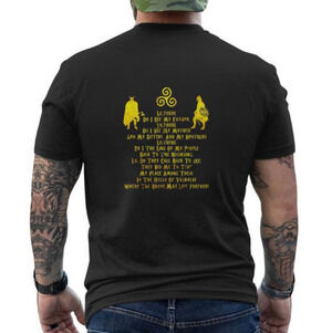 Viking Valhalla Prayer Warrior Chant Shirt 13Th Mens Back  T-shirt